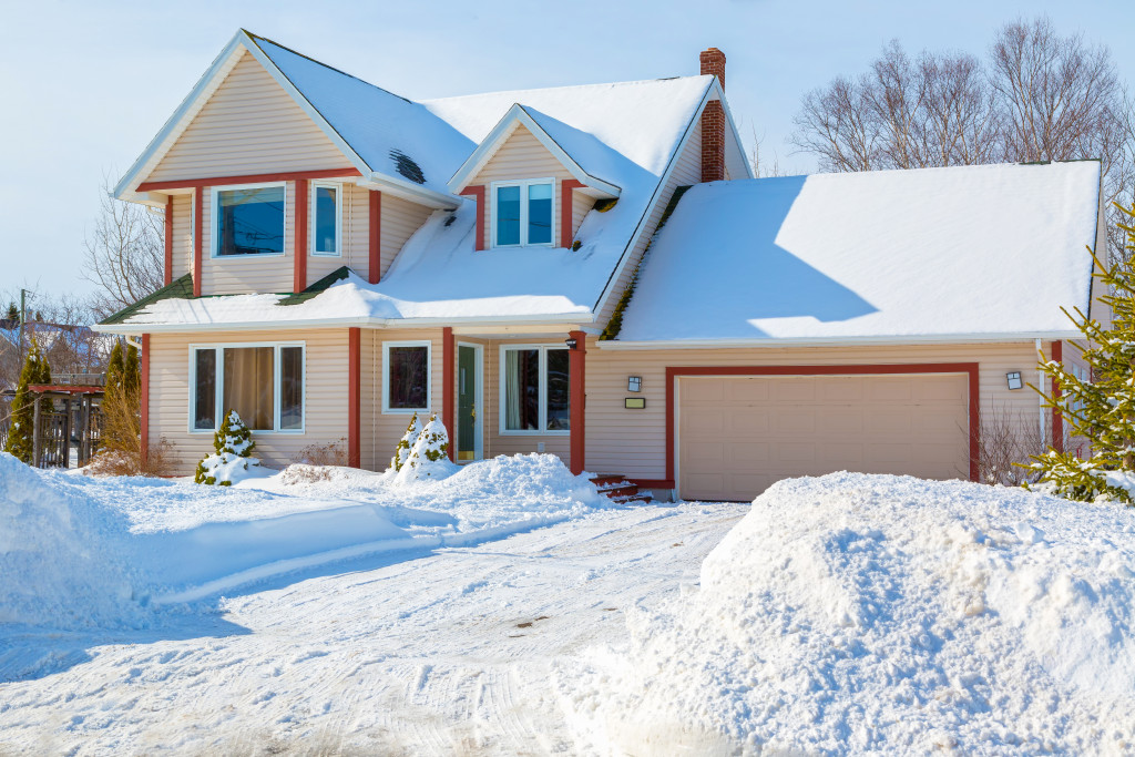 house covered in snow