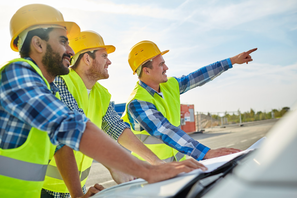 a group of general contractors on site